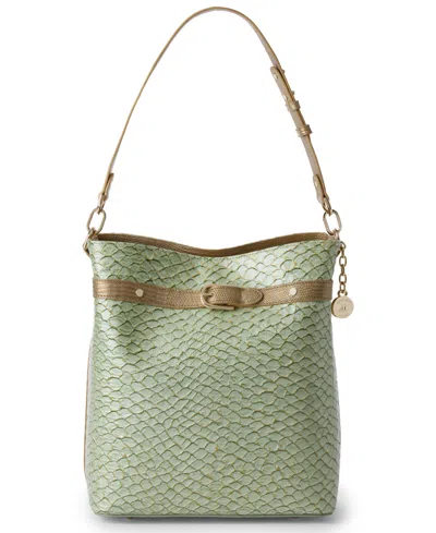 Brahmin Women's Celina Small Leather Bucket Bag In Green