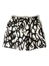 Brain Dead Abstract-print Shorts In Black