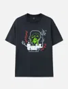 Brain Dead Faded Black Alien Tractor T-shirt In Black