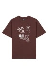 Brain Dead Ancient Knowledge Cotton Graphic T-shirt In Brown