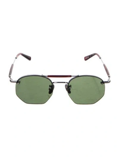 Pre-owned Brain Dead Aviator Tinted Sunglasses In Gold