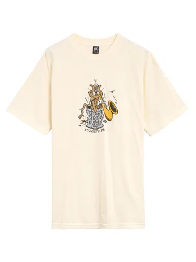 BRAIN DEAD BEIGE COTTON T-SHIRT