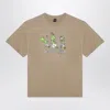 Brain Dead Beige Cotton T-shirt With Print In Brown