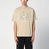 Brain Dead Graphic-print Crew-neck T-shirt In Beige