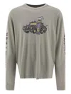 Brain Dead Bio Dog Graphic-print Long-sleeve T-shirt In Gray