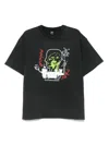 Brain Dead Faded Black Alien Tractor T-shirt In Black