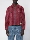 Brain Dead Red Check Overshirt In Red