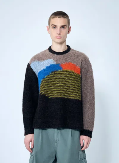 Brain Dead Alpaca Wool-blend Jumper In Brown