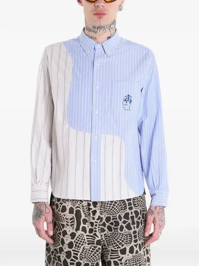 Brain Dead X Brooks Brothers California Panelled Oxford Button-down Shirt In Blue