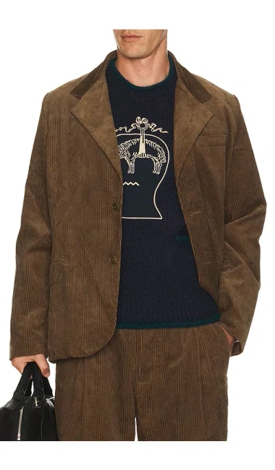 Brain Dead Brooks Brothers California Suit Jacket In Brown