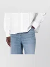 Brain Dead X Brooks Brothers Logo Embroidered Long-sleeved Shirt In White