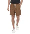 Brain Dead Brown Drawstring Solid Shorts In Brown