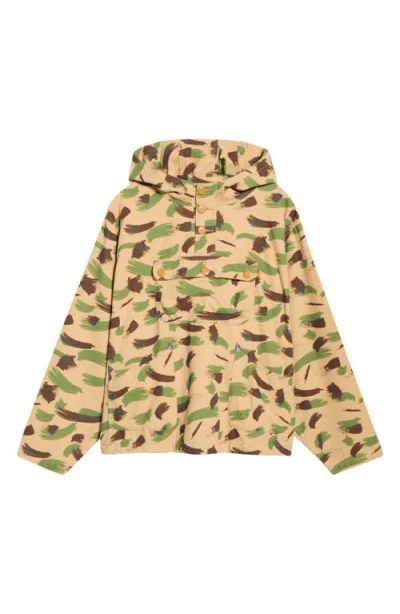 Brain Dead Brushstroke Camo Hooded Jacket In Multi