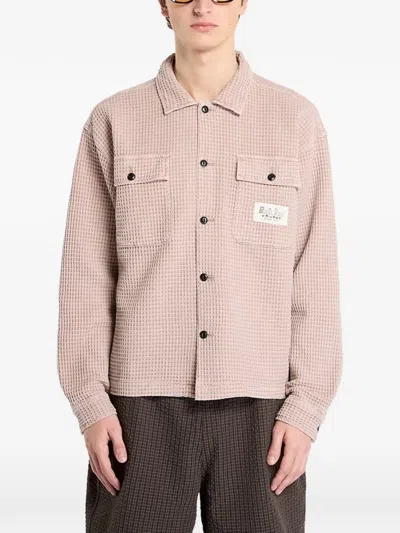 Brain Dead Buttoned Shirt In Pink