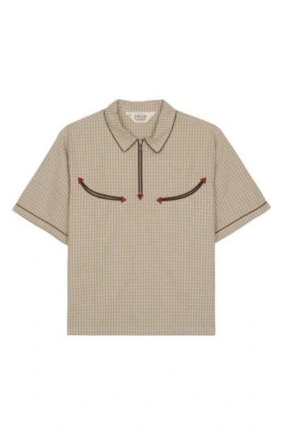 Brain Dead Check Western Shirt In Brown