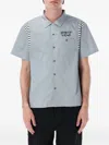 Brain Dead Cotton Shirt With Chest Pocket And Graphic Print