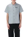 Brain Dead Cotton Shirt With Chest Pocket And Graphic Print In Grey