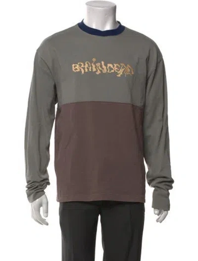 Pre-owned Brain Dead Colorblock Pattern Long Sleeve Shirt In Multi