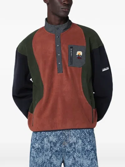 Brain Dead Colour-block Sweatshirt In Brown