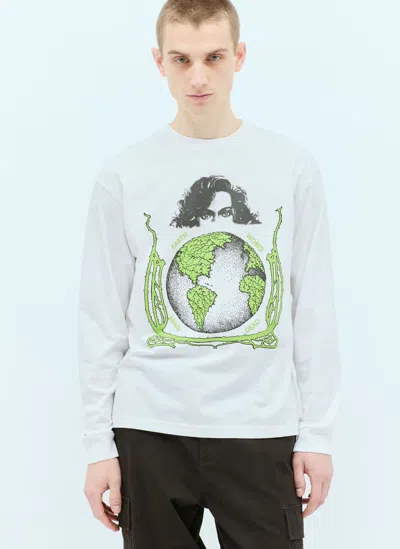 Brain Dead Conspiracy Long-sleeve T-shirt In White