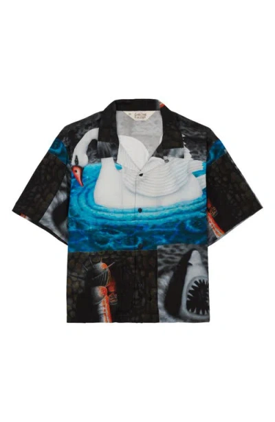 Brain Dead Copia Graphic Camp Shirt In Multi
