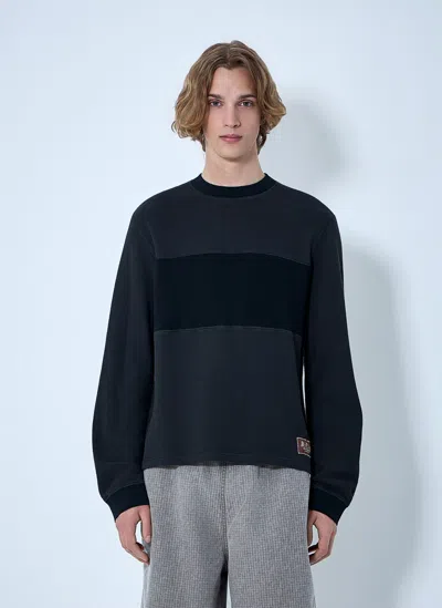 Brain Dead Cotton Jersey Crewneck Sweatshirt In Black