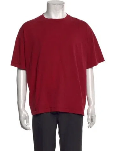 Pre-owned Brain Dead Crew Neck Short Sleeve T-shirt In Red