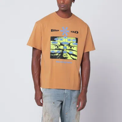 Brain Dead Cumin-coloured Information Age Occultism T-shirt In Brown
