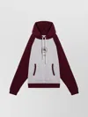 Brain Dead Drawstring Front Pocket Hoodie Raglan Sleeves In Burgundy