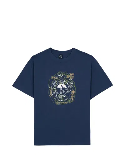 Brain Dead Earth Defense T-shirt In Blue