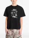 Brain Dead Earth Works Printed T-shirt In Black