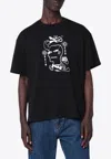 Brain Dead Earth Works Printed T-shirt In Black