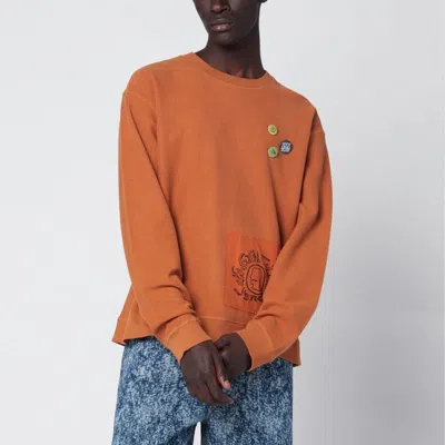 BRAIN DEAD BRAIN DEAD EARTHTONE GARGOYLE COTTON SWEATSHIRT