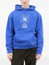 Brain Dead Electronique Hooded Sweatshirt In 蓝色