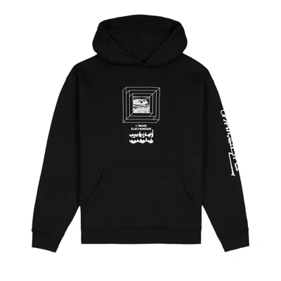Pre-owned Brain Dead Electronique Hoodie 'black' | Men's Size Xl