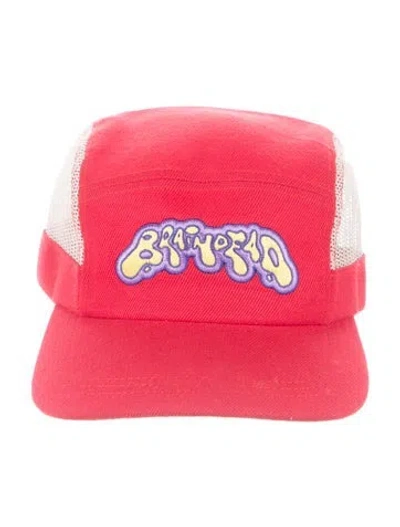 Pre-owned Brain Dead Embroidered Adjustable Baseball Hat In Red