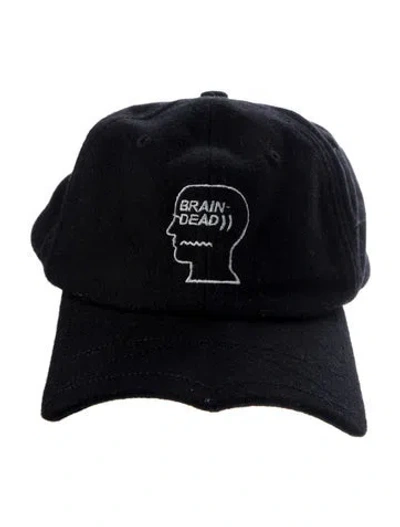 Pre-owned Brain Dead Embroidered Baseball Cap In Black