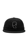 Brain Dead Extended Strap 6 Panel Logohead Hat In Black