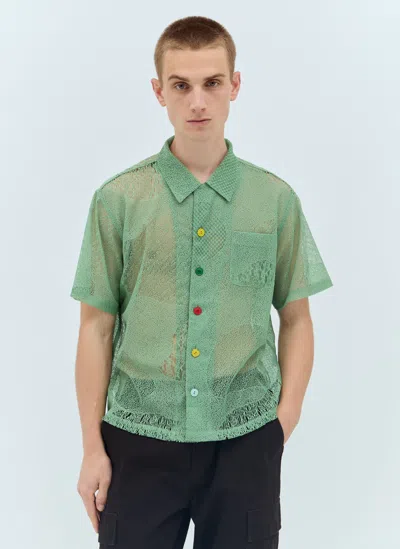 Brain Dead Engineered Mesh Shirt In Green