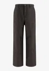Brain Dead Wide-leg Trousers With Textured Fabric Surface