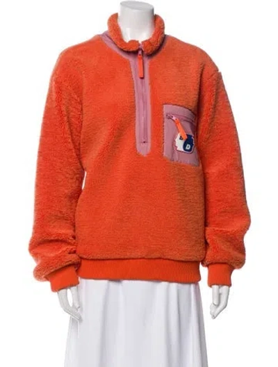 Pre-owned Brain Dead Faux Shearling Jacket In Orange