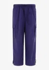 Brain Dead Flight Logo-patch Trousers In Blue