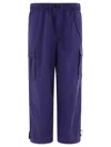 Brain Dead Flight Logo-patch Trousers In Blue