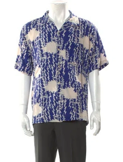 Pre-owned Brain Dead Floral Print Short Sleeve Shirt In Neutral