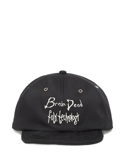 Brain Dead Folk Technology Baseball Cap In Black