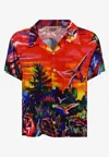 Brain Dead Forgotten Forest Short Sleeve Button Up Shirt