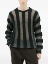 Brain Dead Fuzzy Threadbare Sweater In 黑色