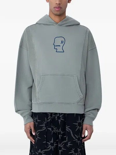 Brain Dead Graphic-motif Hoodie In Gray