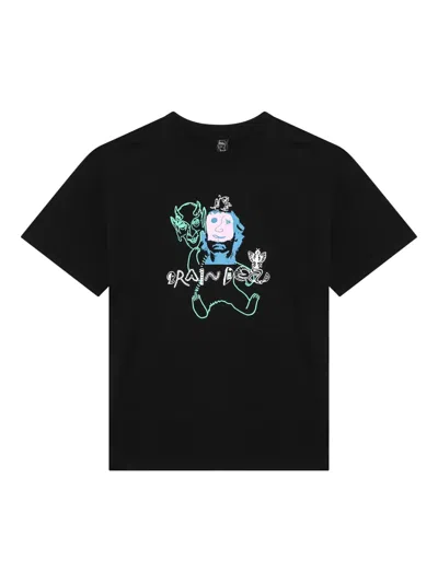 Brain Dead Graphic-print Cotton T-shirt In Black