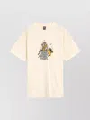 Brain Dead Graphic Print Cotton T-shirt With Round Neck In Pink